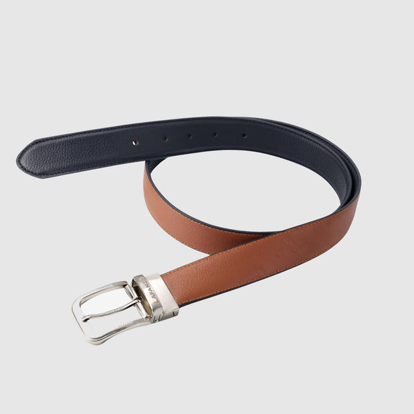 Reversible Leather Belt With Luxury Buckle