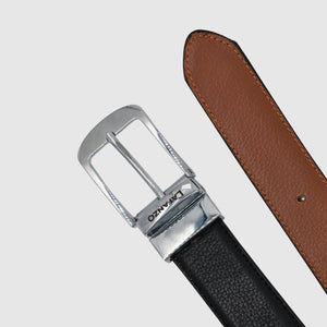 Reversible Leather Belt With Luxury Buckle