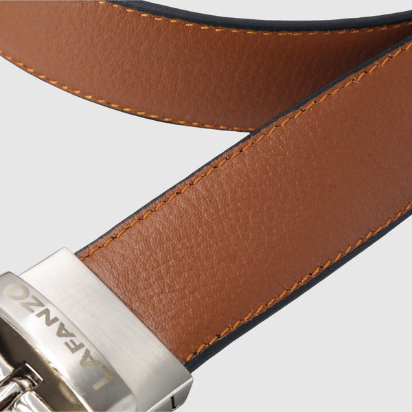 Reversible Leather Belt With Luxury Buckle